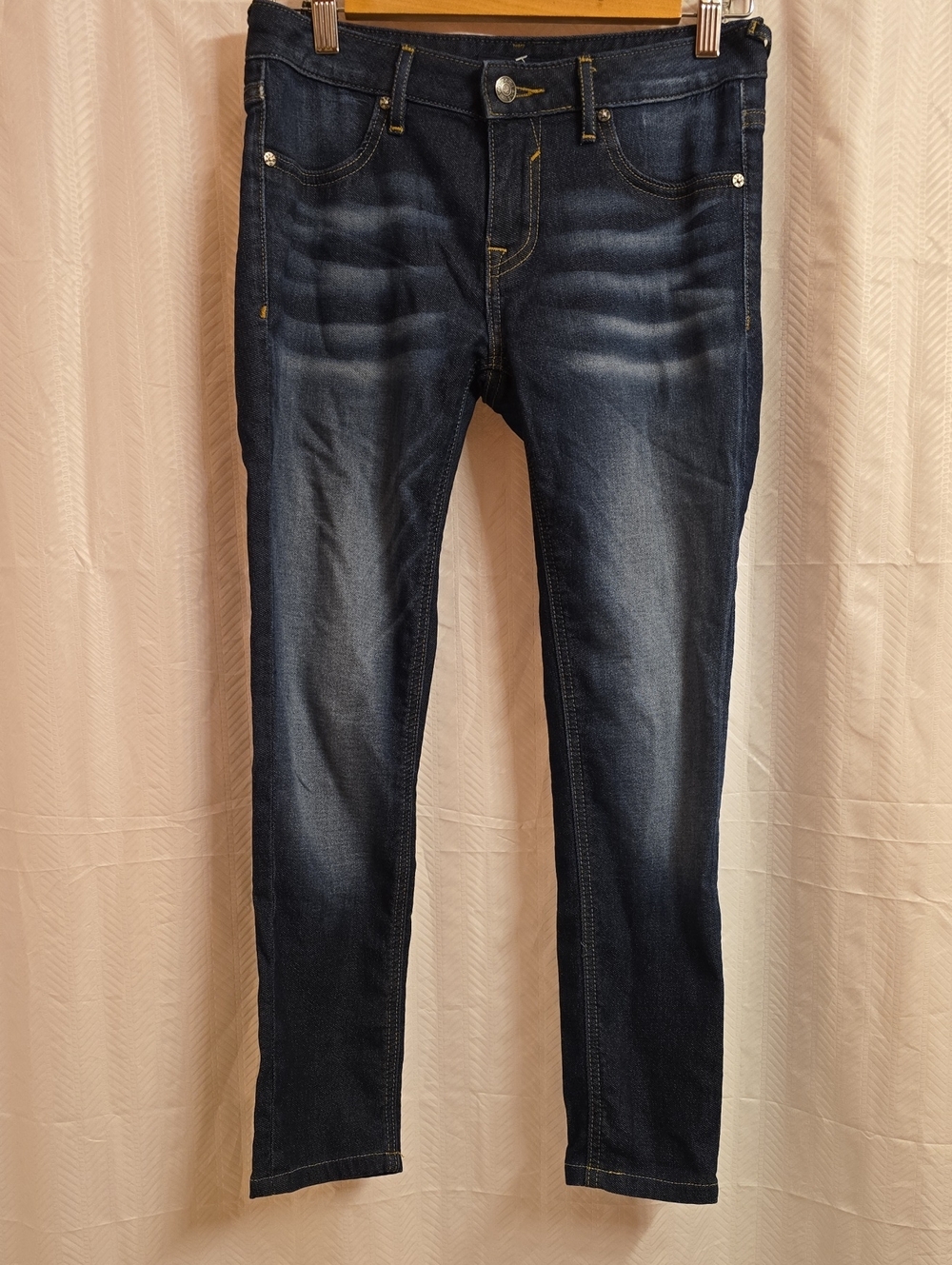 Vigoss Jeans Women's Size 0 Size 25 Blue Indigo Knit Skinny Pliable Flexible